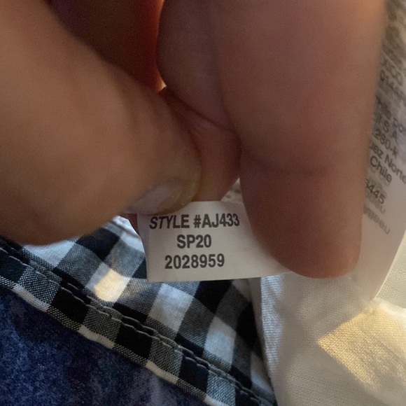 J Crew Gingham Check Daisy Lace Peplum Puff Sleeve Black White Top Size 2X - Picture 12 of 12